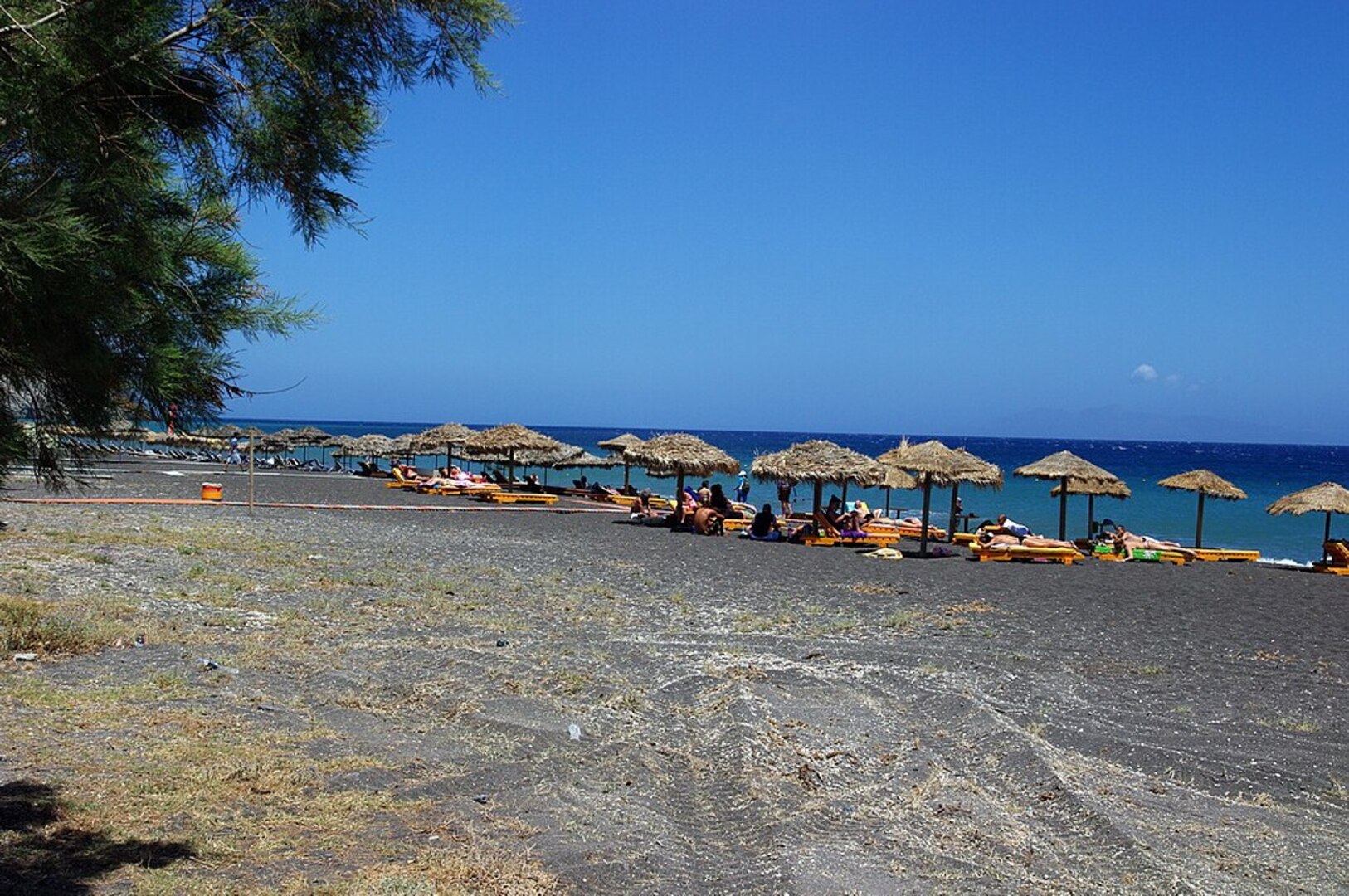 Perissa Black Sand Beach